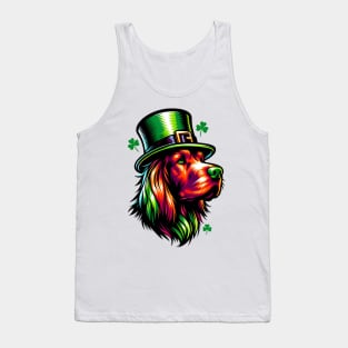 Irish Setter Celebrates Saint Patrick's Day Tank Top